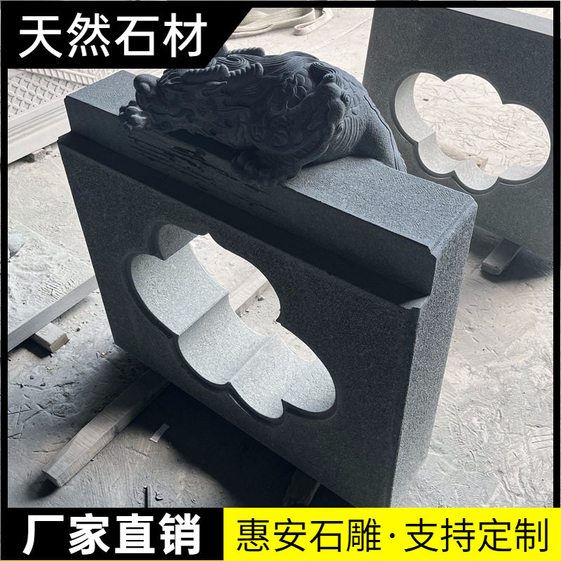石雕茶几桌脚花岗岩仿古吸水兽庭院广场茶室池塘会所酒店摆件图片