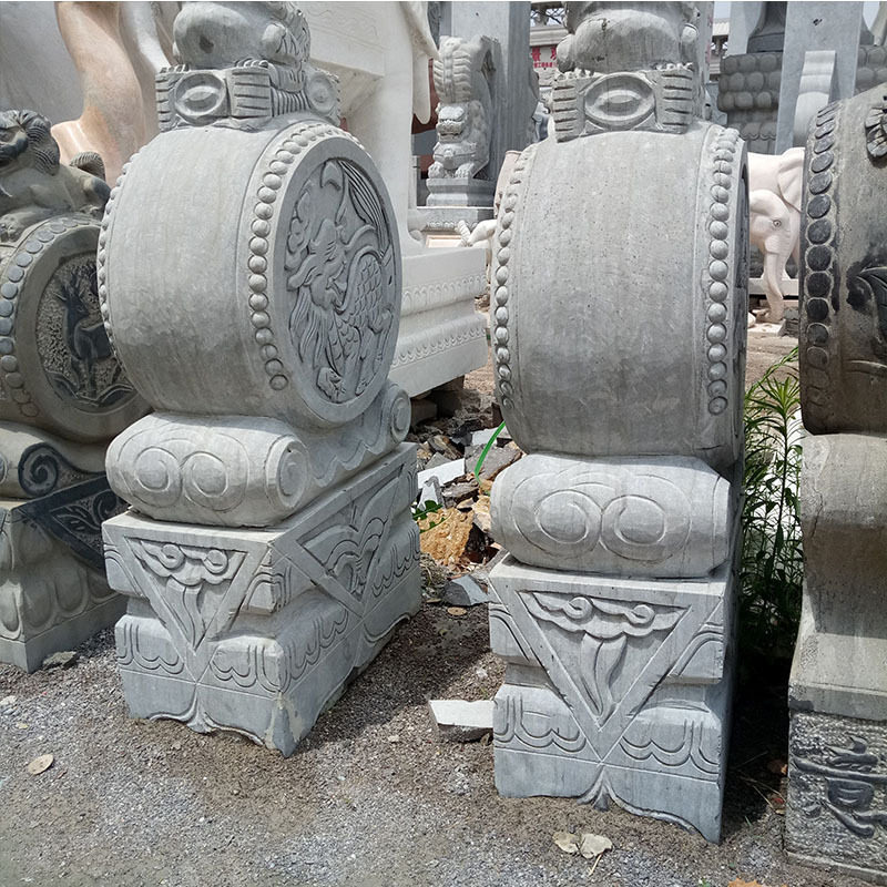 石雕天然门墩抱鼓石庭院门口门墩仿古抱鼓石石雕门墩汉白玉抱鼓石图片