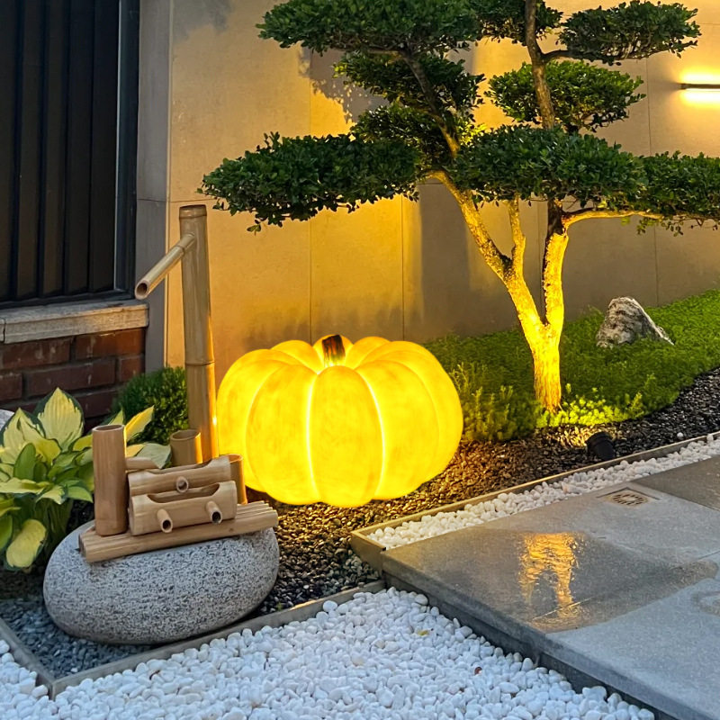 太阳能户外草坪灯南瓜灯防水别墅小院花园阳台布置装饰庭院落地灯图片