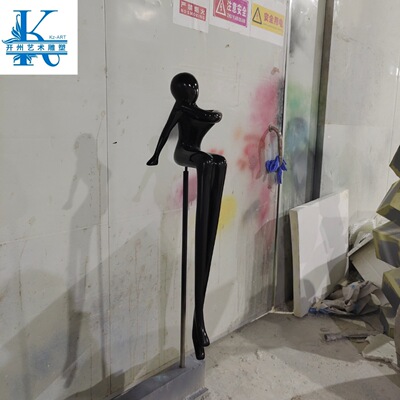 售楼处落地玻璃钢雕塑艺术品装置人物工艺品酒店大堂摆件软装饰品