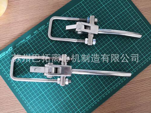 卫生级不锈钢精密浇铸一体式门栓快速夹钳门闩式夹手快速压紧夹具
