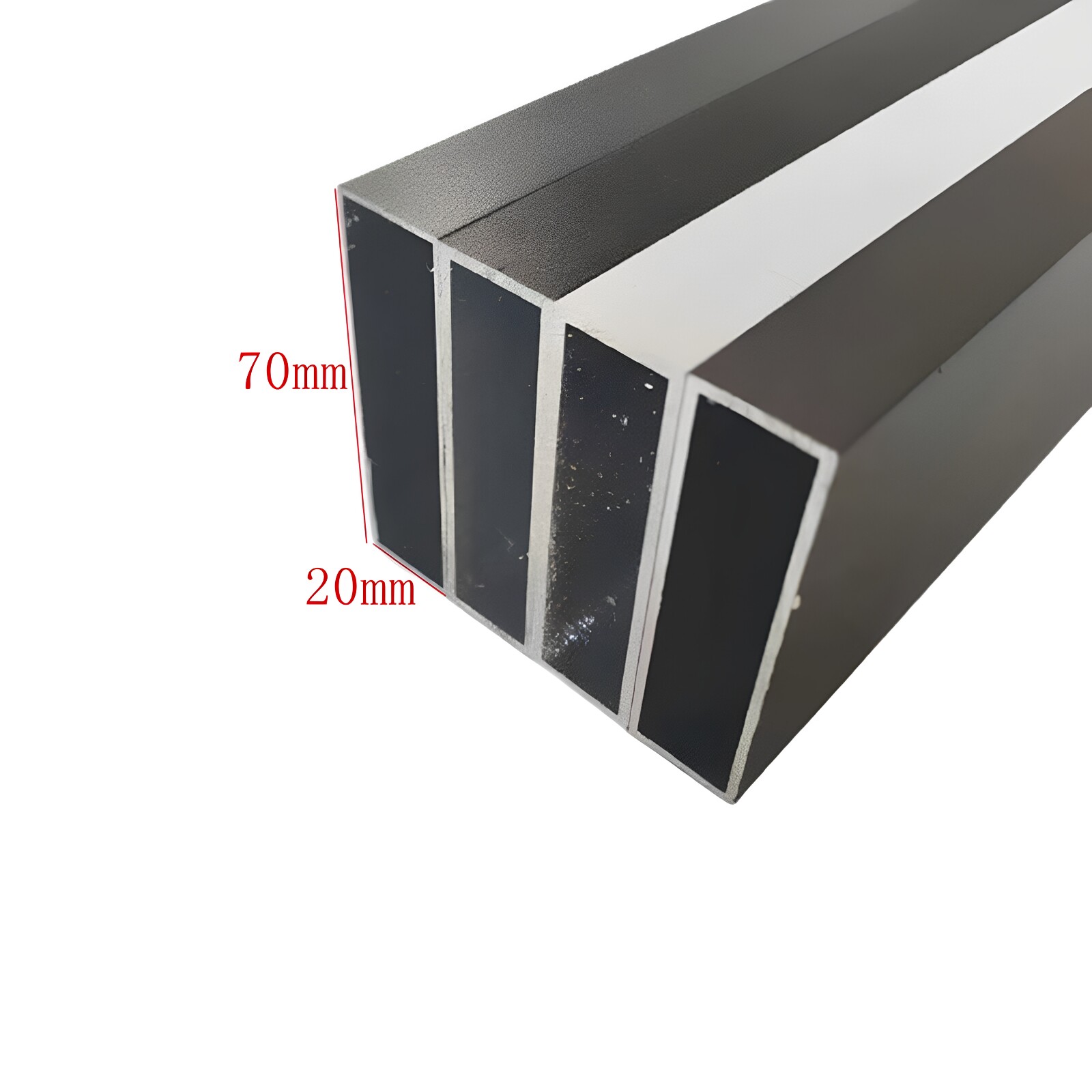 铝合金方管20系列20x70x1.2mm 20x70x2.0mm白色黑色灰色咖啡色