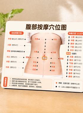 美容院腹部按摩穴位科普摆件