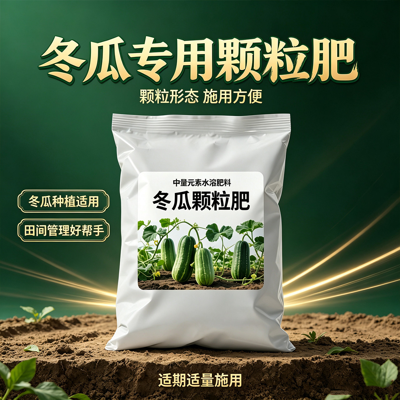 冬瓜专用颗粒肥改善长势膨大