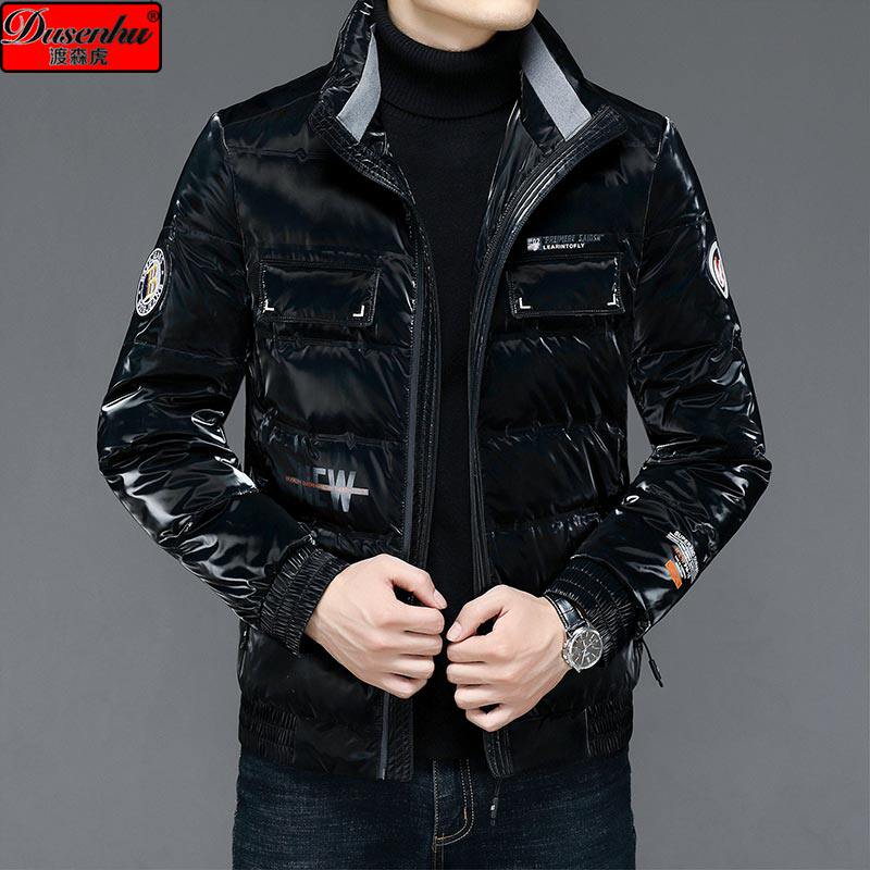 渡森虎品牌冬季立领保暖羽绒服男