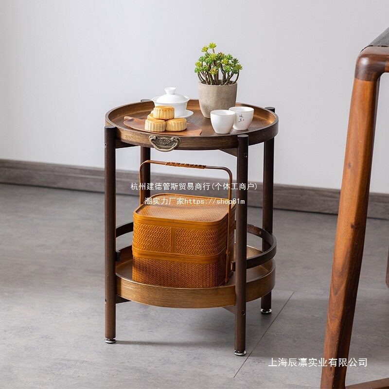 麻将桌茶几可移动茶桌沙发边几棋牌室置物架打牌角几放茶杯茶水架图片