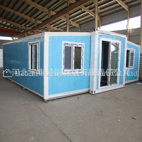 工厂制作出口澳洲扩展式集装箱房大空间可移动居住扩展折叠房
