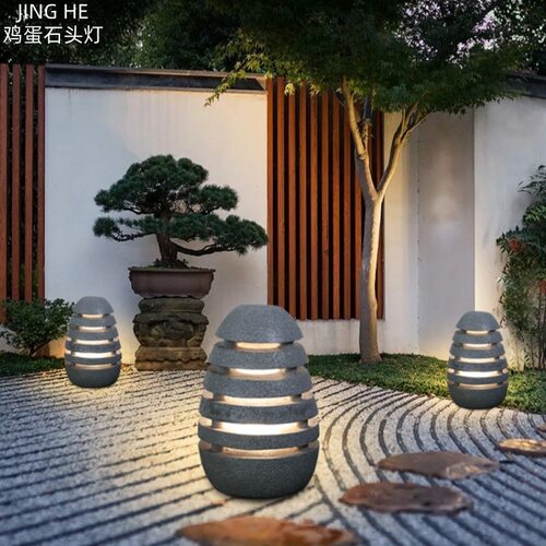 日式庭院灯防水石头灯别墅露台院子地灯花园灯户外园林景观草坪灯
