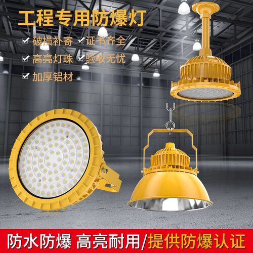 LED防爆灯200W工矿灯100W加油站吊灯隔爆型仓库厂房照明灯防爆灯