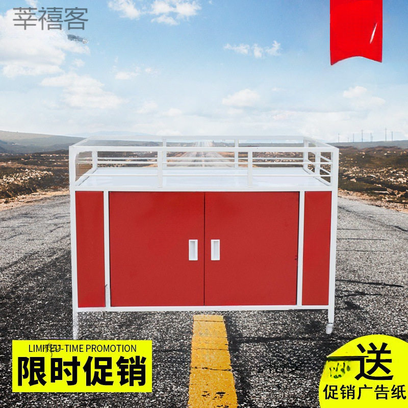 超市促销车折叠摆摊小推车地推车带轮可移动花车车促销台货架