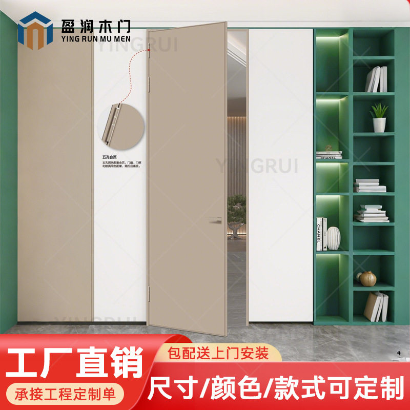 原木门卧室门套装门室内家用免漆门烤漆门碳晶实木复合门民宿木门图片