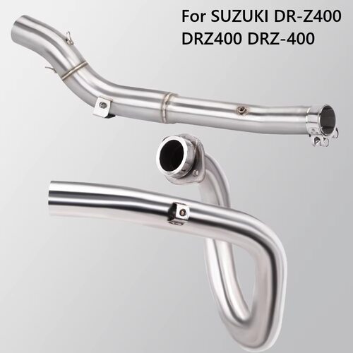 适用于摩托车DRZ400改装前段中尾段排气管组合套装2002-2022年