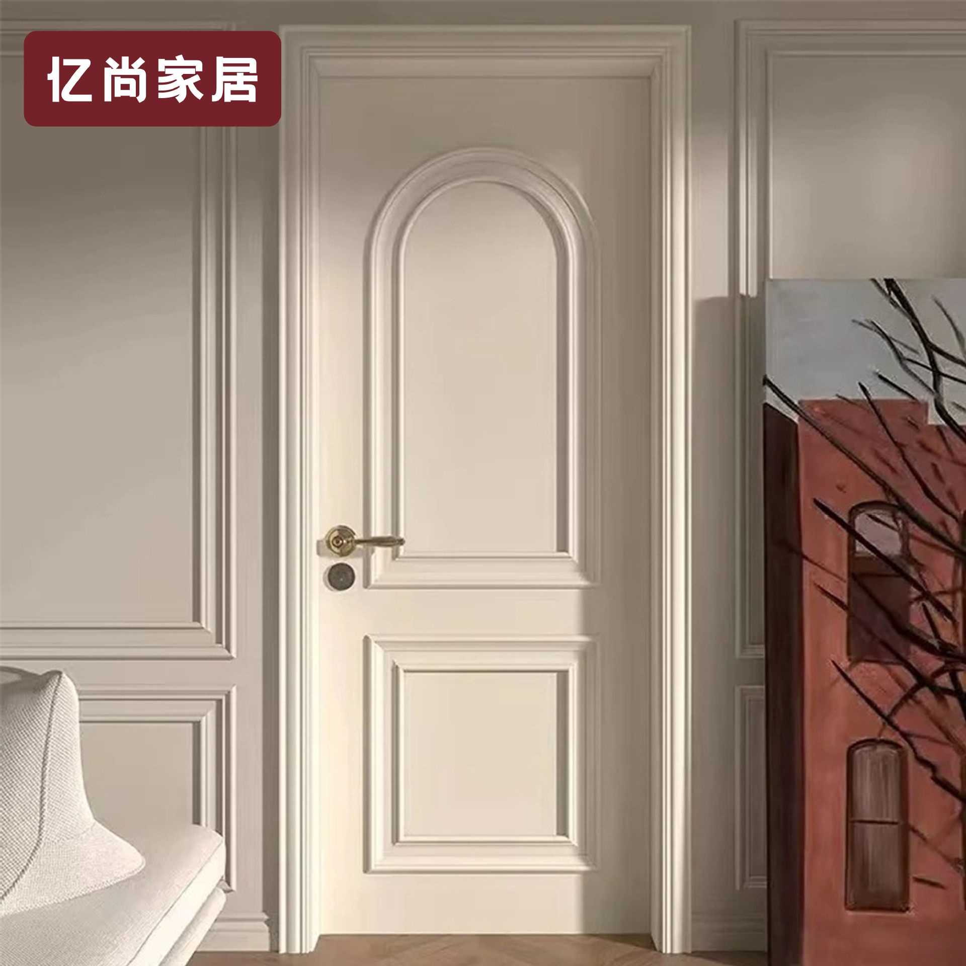 烤漆门复合静音全屋卧室门整套实木门订置平开门单开门实木复合图片