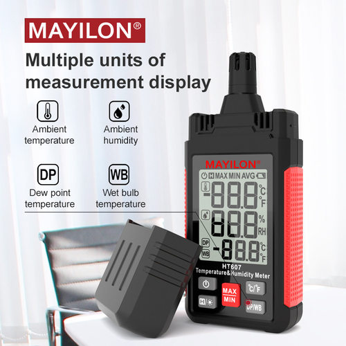 HT607数字温湿度仪HT607-20°C-60°C0-100%MAYILON麦仪龙