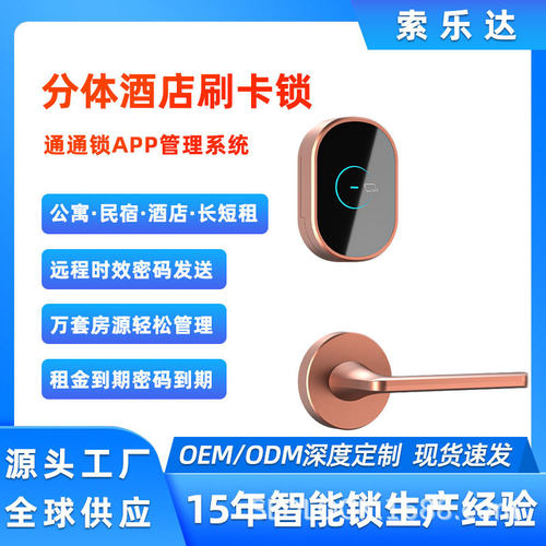 民宿IC卡锁电子公寓酒店锁智能锁磁卡分体门锁刷卡锁宾馆酒店同款