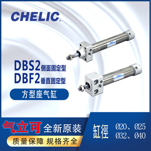 CHELIC气立可方型座气缸DBS2垂直固定DBF2不绣钢DBF2-32-75-C缓冲