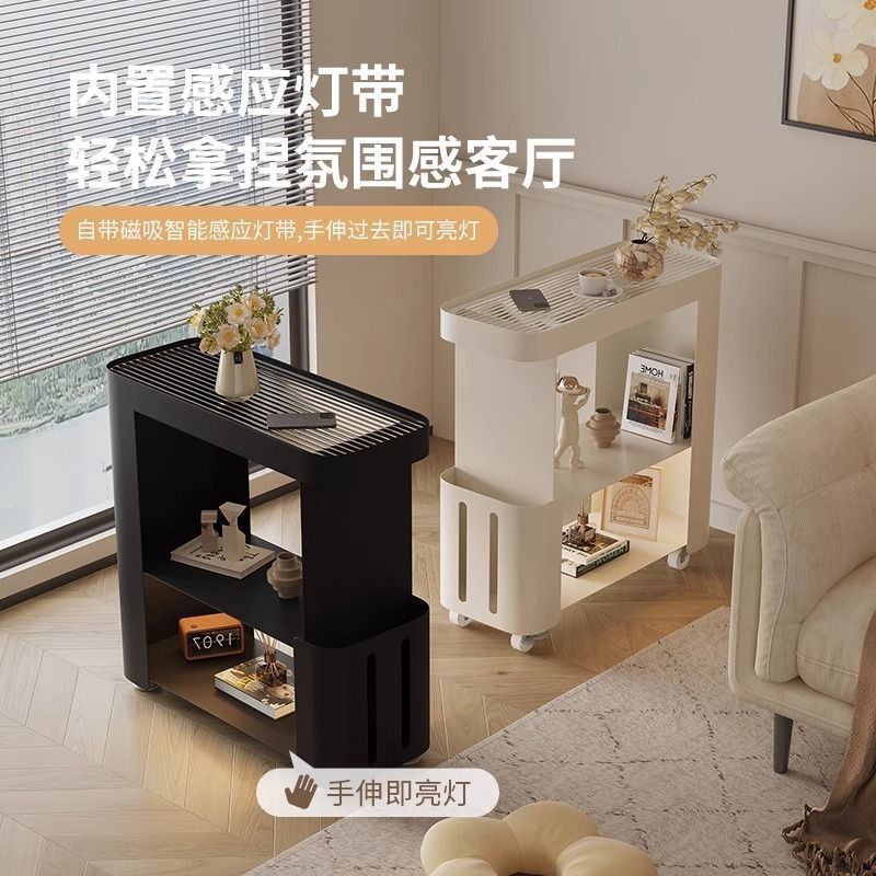 超窄床头柜置物架小型收纳柜卧室家用可移动边几沙发侧边柜床边桌图片