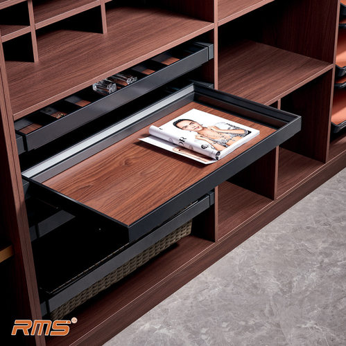 RMS现货批发衣帽间收纳配件珠宝饰品平拉篮收纳框Storage Box