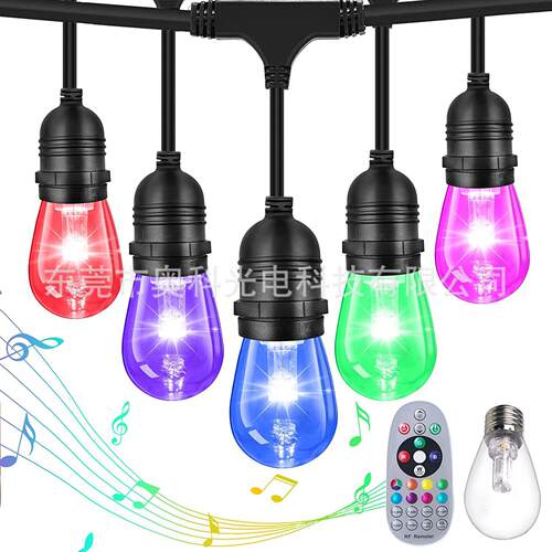 5V美规48FTS14RGB+WW15灯灯串境外热销源头工厂拿货