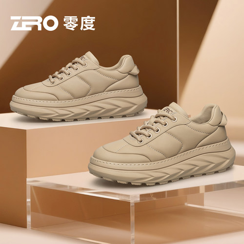【杨烁同款】零度男鞋宽头面包鞋