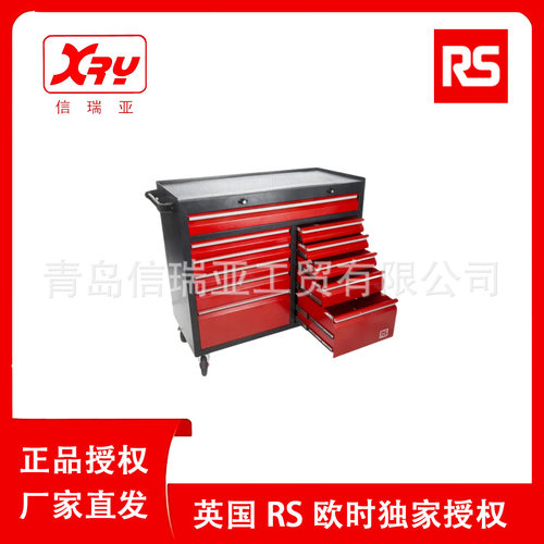 欧时电子RS PRO带轮工具车833-5916 11层抽屉 钢制车间维修工具柜