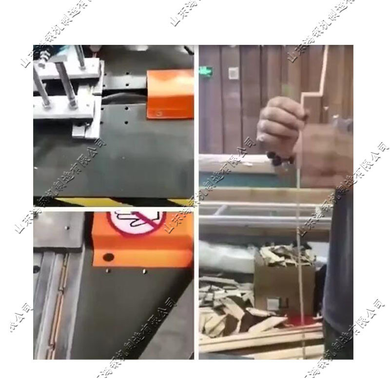 小型铝材T型条切割机气动式自动走刀切断机手动定位装饰条下料机图片