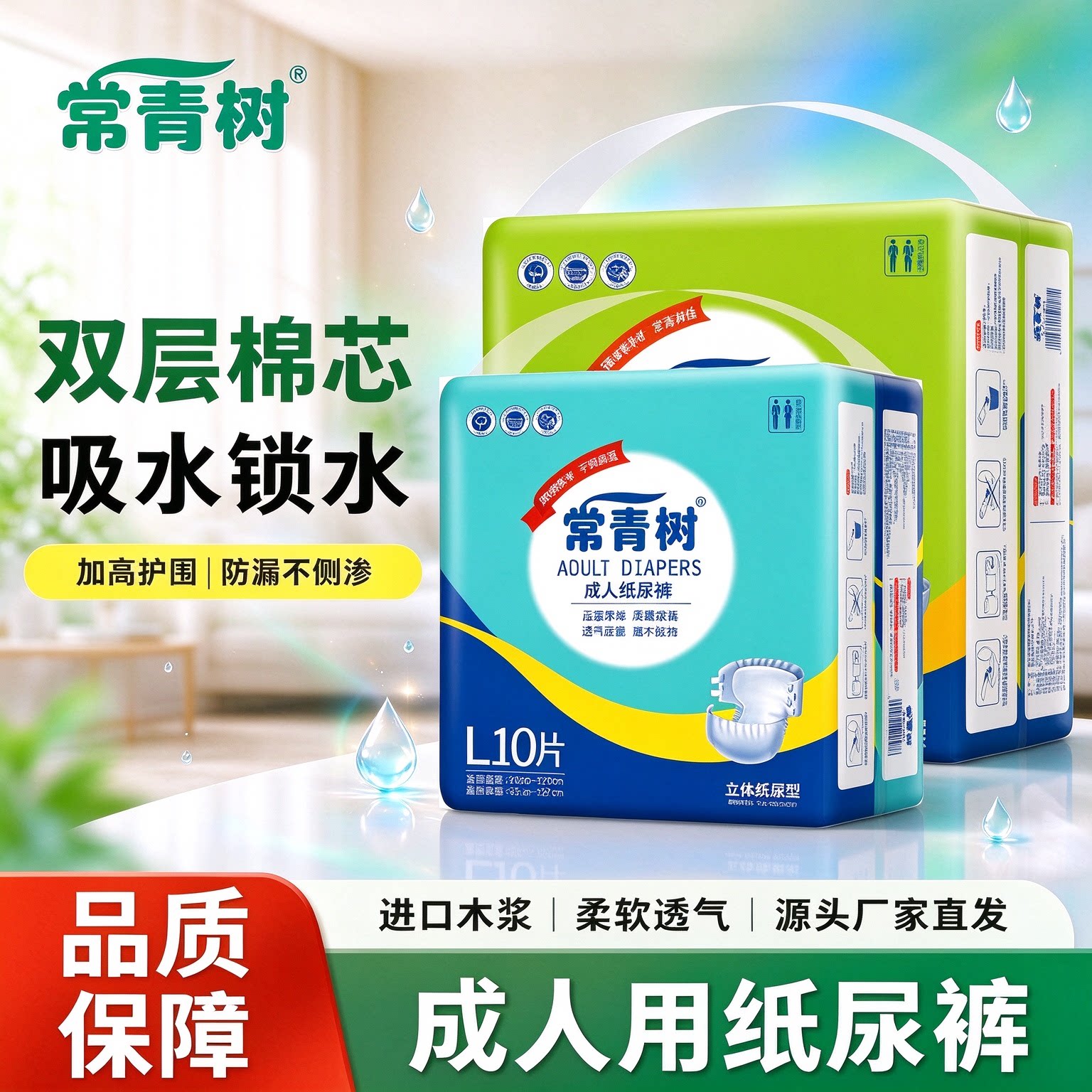 常青树成人纸尿裤老人日夜通用