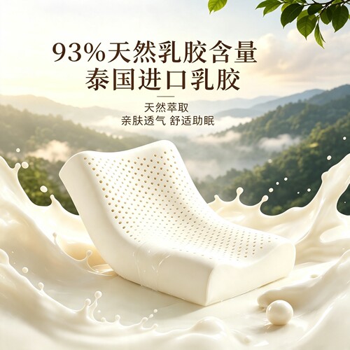 泰国特拉雷乳胶枕护颈防螨助眠