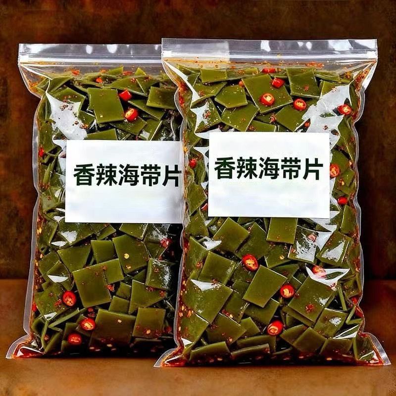 山东正宗海带片开袋即食香辣海带片海带中段香辣海带片风味酱菜