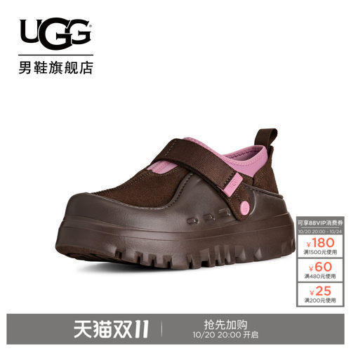 UGG低帮厚底魔术贴束带休闲鞋