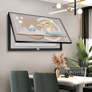 招财福鹿电表箱装饰画轻奢大气弱电源配电箱挂画大尺寸电闸箱壁画