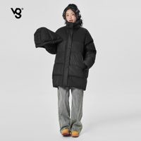 【VUUG】拼色加厚连帽棉服