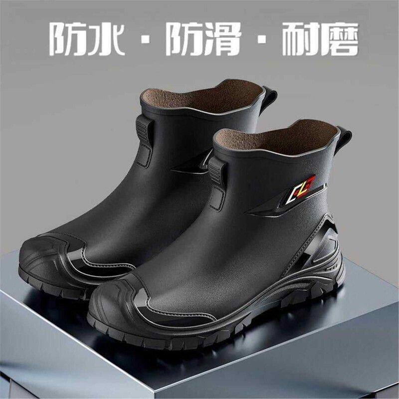 日本JT雨鞋男防水防滑工作胶鞋耐磨软底钓鱼雨靴高档男款水鞋厨房