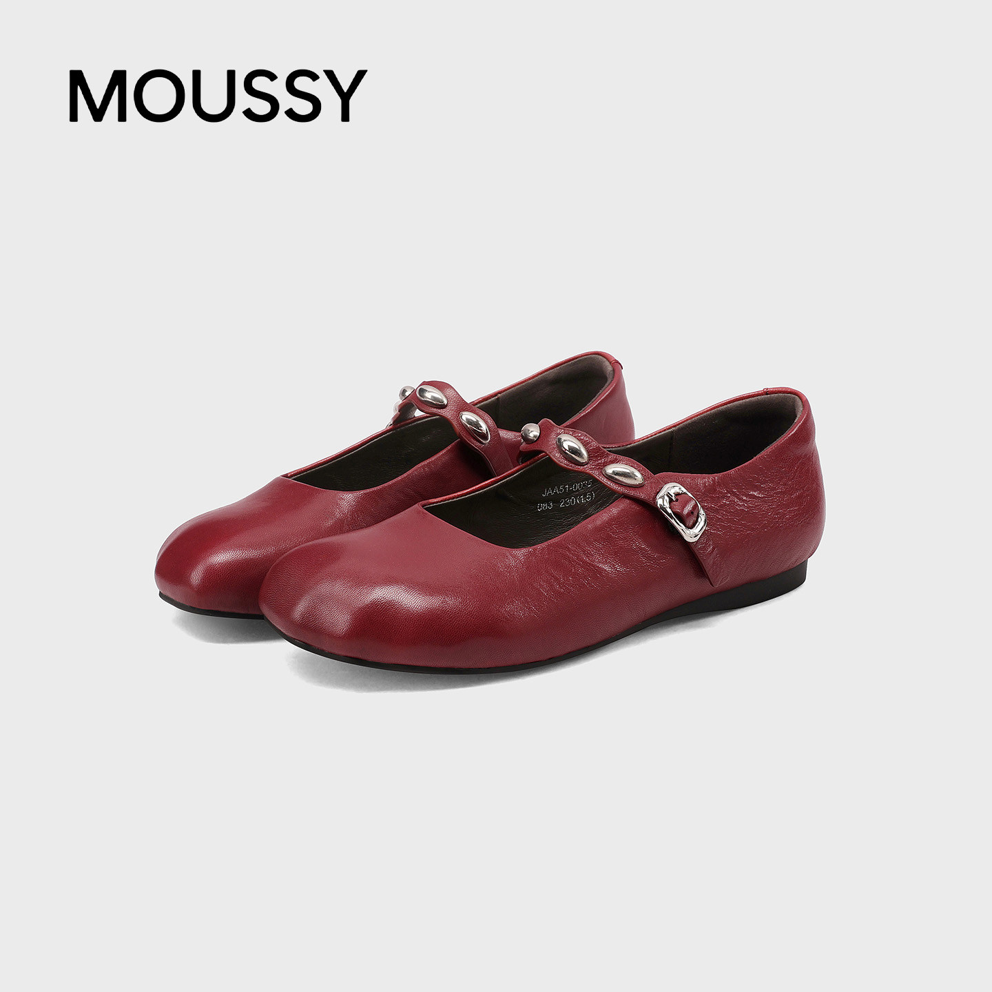 MOUSSY玛丽珍单鞋圆头浅口平底