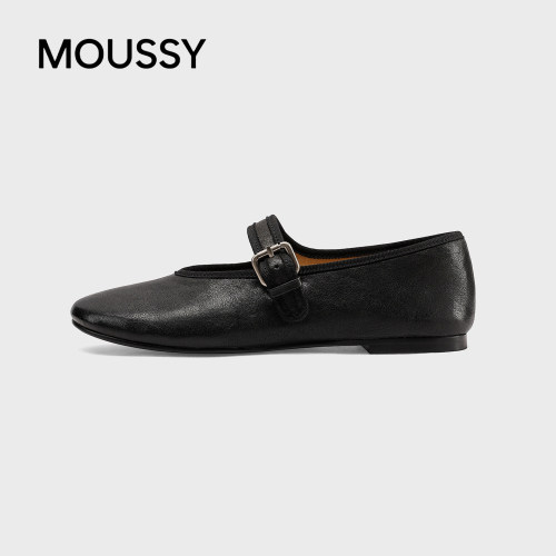 MOUSSY法式复古一字带玛丽珍鞋