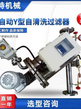 全自动Y型刷式自清洗刮刀式过滤器 管道除污器 Y型手摇刷式过滤器