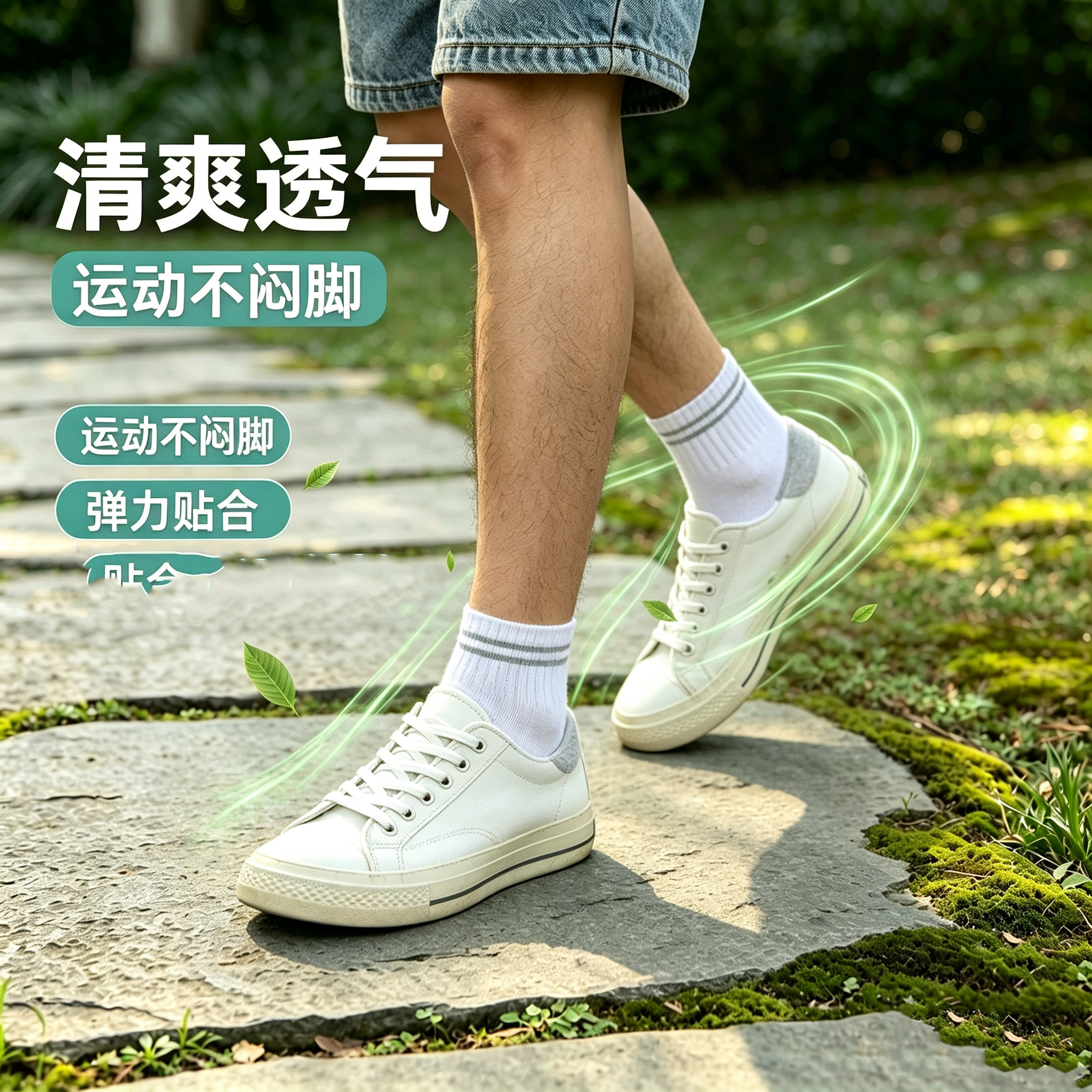 袜子男款2026新款运动专用初中男生纯棉防臭吸汗青少年男运动跑步