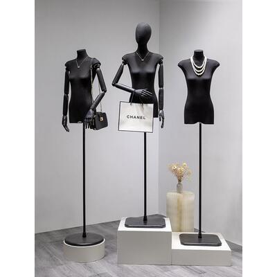 韩版扁身模特展示架女装平胸半身橱窗衣服装店专用人偶假人道具
