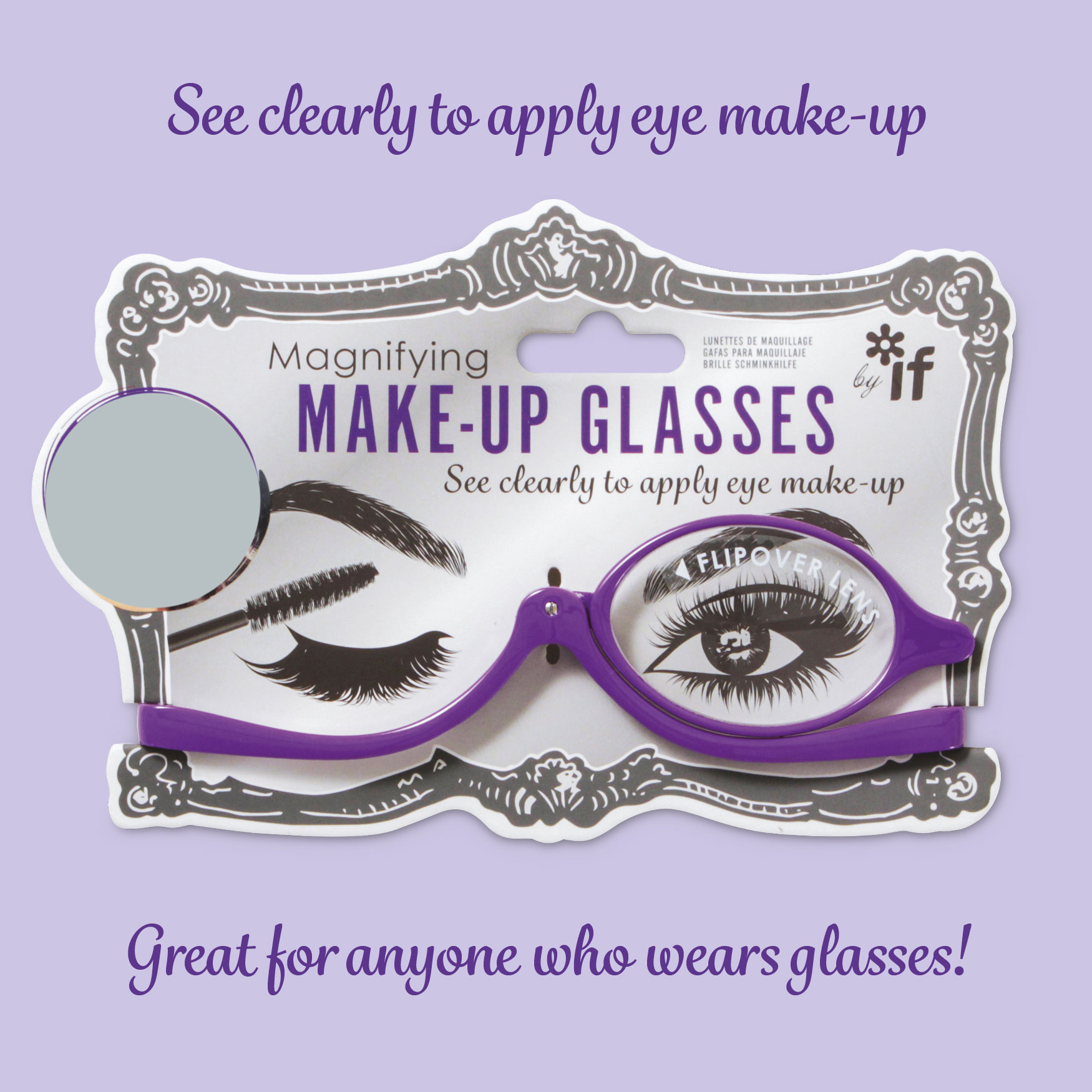 单边化妆镜英国IF文创英辅爸妈父母老人超轻便眼镜复古放大镜