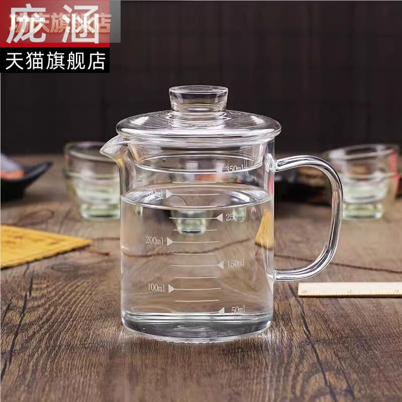 大高硼硅耐热玻璃1000ml加厚明火计烧杯带把计烧杯量杯刻度容量图片