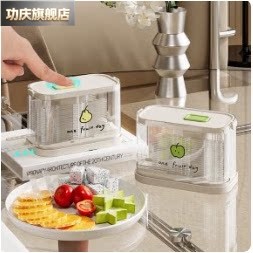 水果叉收纳罐按压式水果叉收纳盒家用便携小叉子水果签食品级一次图片