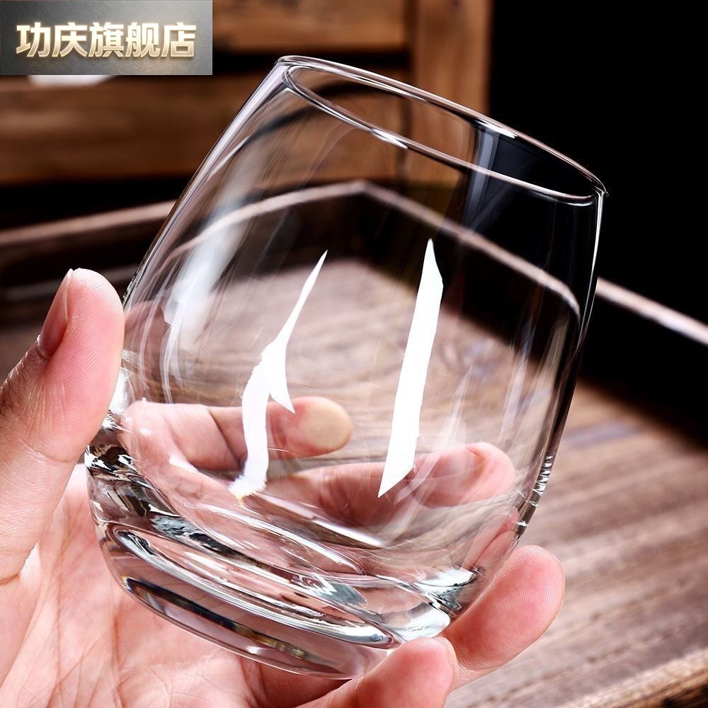 韩版无铅耐热玻璃牛奶ins思慕雪杯椭圆蛋形大肚慕斯玻璃水杯图片