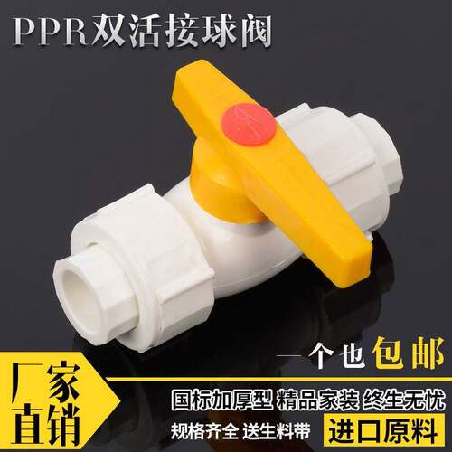 PPR双活接全塑钢芯球阀2025 32 40 50 63PPR水管管件配件PPR阀门