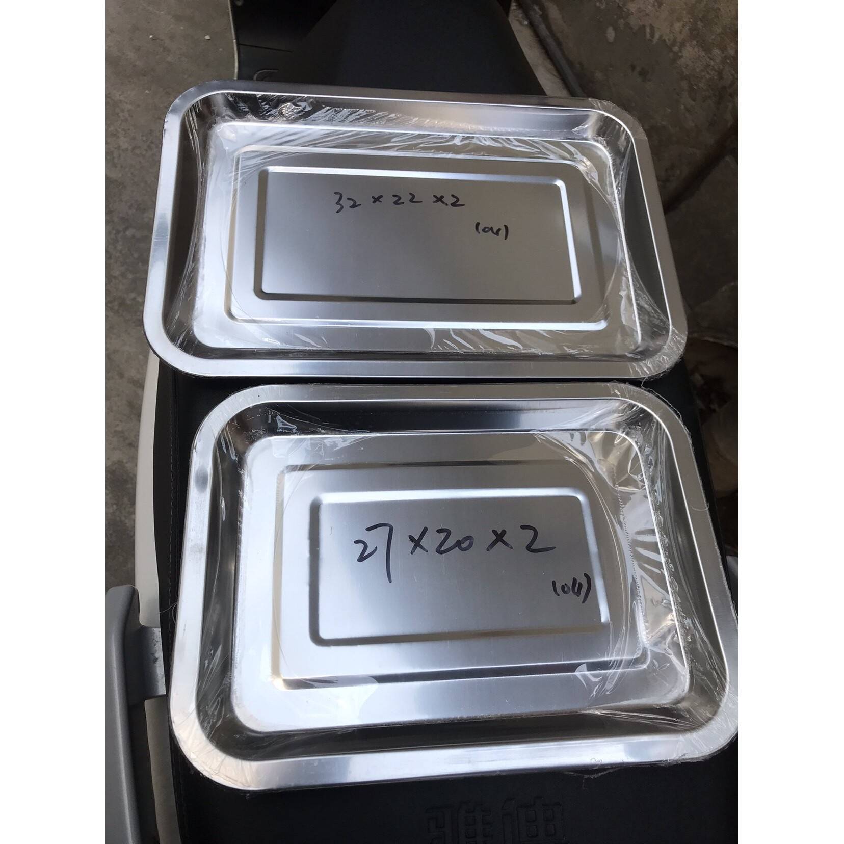 不锈钢方盘烧烤盘饭店用托盘不锈钢盘子长方形菜盘