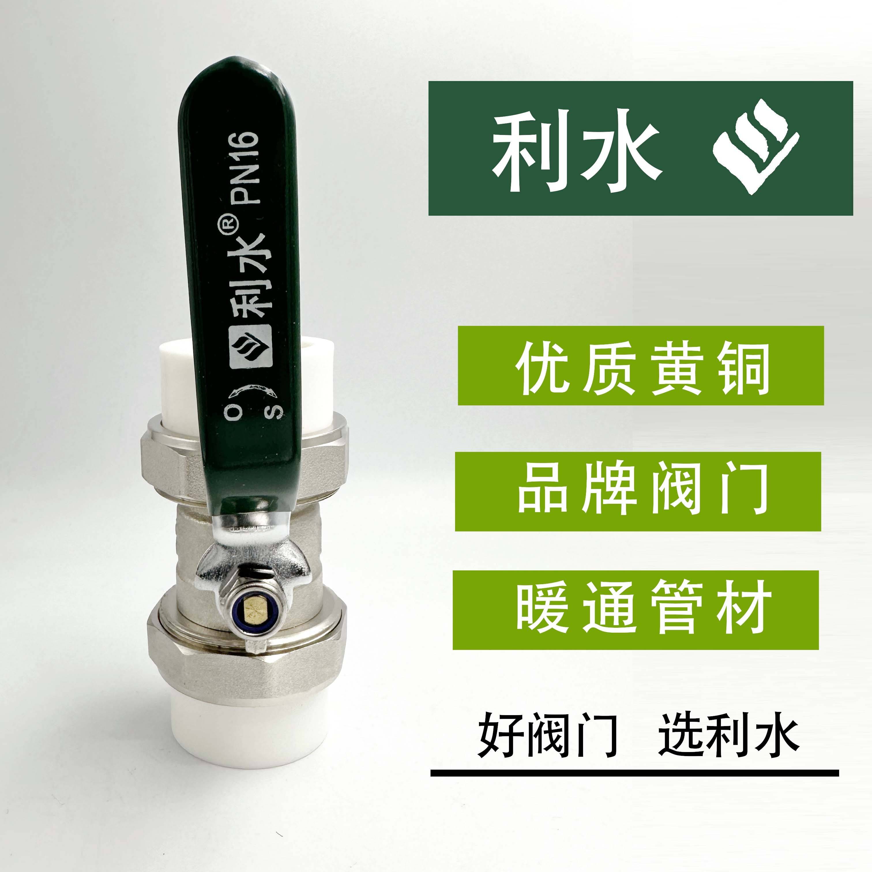 利水PPR活接阀门1寸自来水双活接热熔球阀ppr阀门开关双熔铜球阀