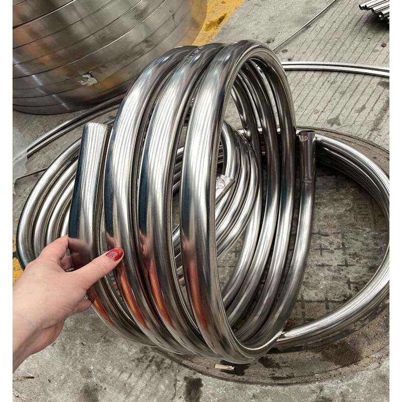 304不锈钢弯管加工圆管折弯方管拉弯铁管实心棒无缝管弯头U形扶手