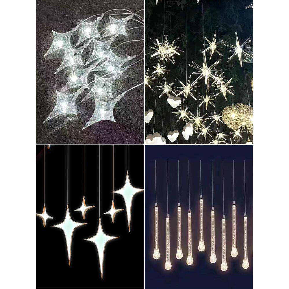 婚庆道具透明压克力海胆吊灯海星星灯空中悬吊式天花板装饰满天星