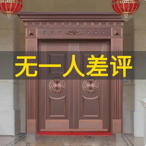 大门不锈钢门进户门新款铜门别墅大门进户门家用双开门农村自建房