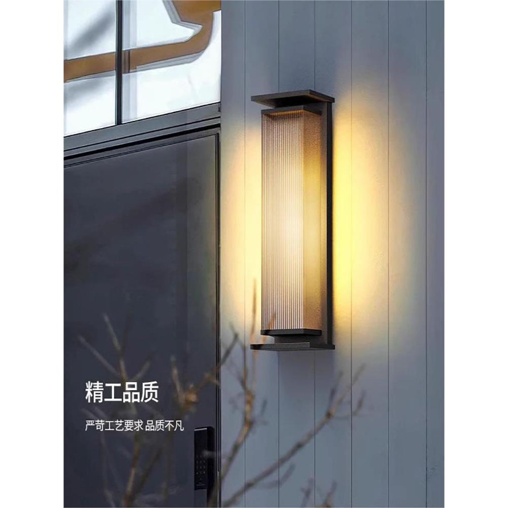 户外壁灯防水室外露台灯太阳能壁灯外墙灯现代简约庭院长条墙壁灯