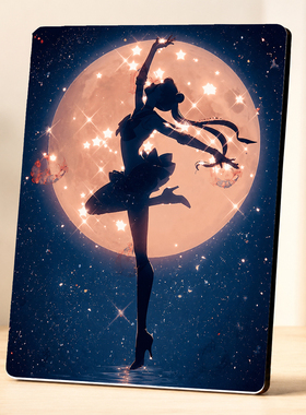 创意发光美少女战士装饰画卧室氛围感桌面摆件装饰画框